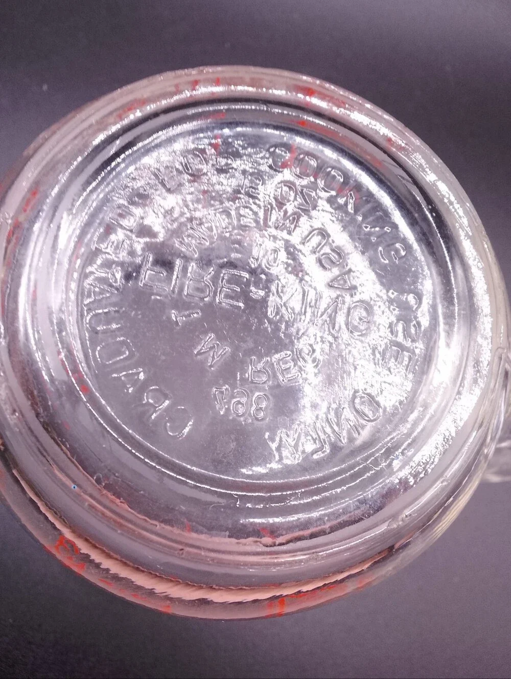 Vintage Glass Fire King Measuring Cup 2-Cup Made in USA Red letters